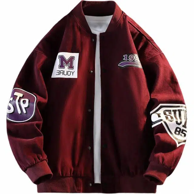 雅鹿 潮牌慵懒风贴布绣时尚百搭宽松休闲通勤户外运动防风透气夹克外套 男女同款