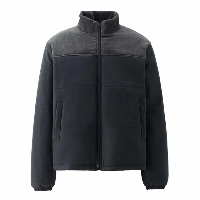 佐丹奴 拼接立领梭织棉服 男款
