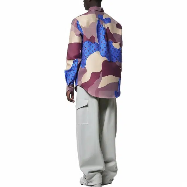 LOUIS VUITTON Printed Cotton Fil Coupe Overshirt
