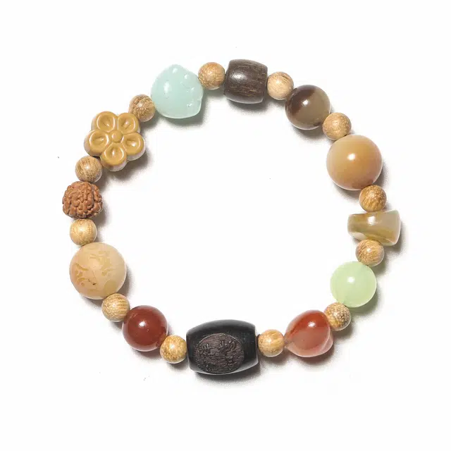 物㯖 国潮新中式轻奢高级感念珠文玩福禄双全平安喜乐万事顺遂上岸招桃花佛珠盘玩#好运 菩提子/菩提籽 手串 男女同款情侣款