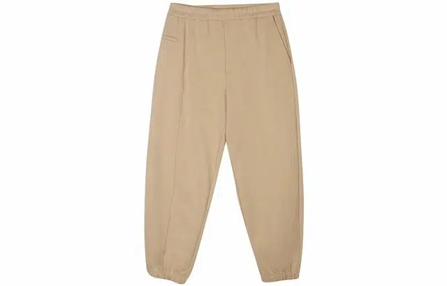 速写 棉质拼接束脚九分裤 男女同款