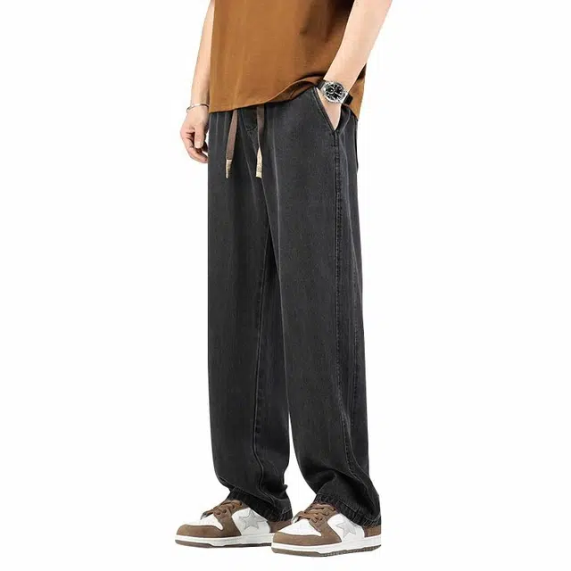 协协乐 阔腿宽松休闲百搭牛仔裤 男款