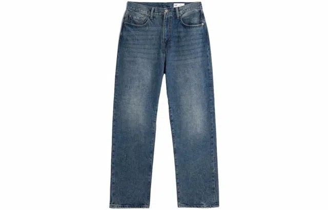 GAP FW23 Washed Straight Mid-Rise Jeans