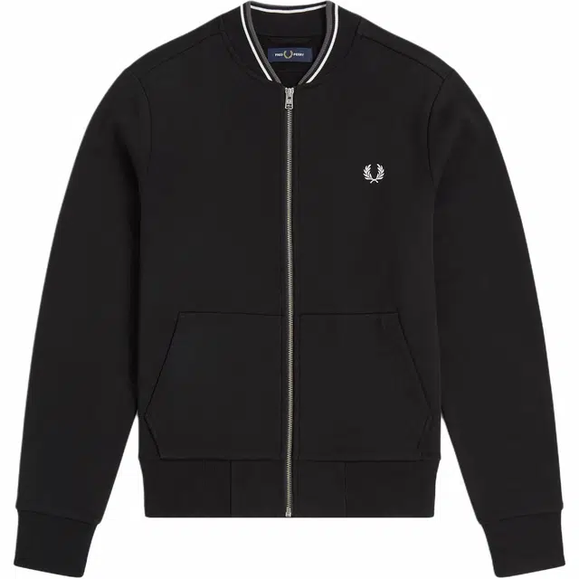Fred Perry Logo Zip Jacket Black