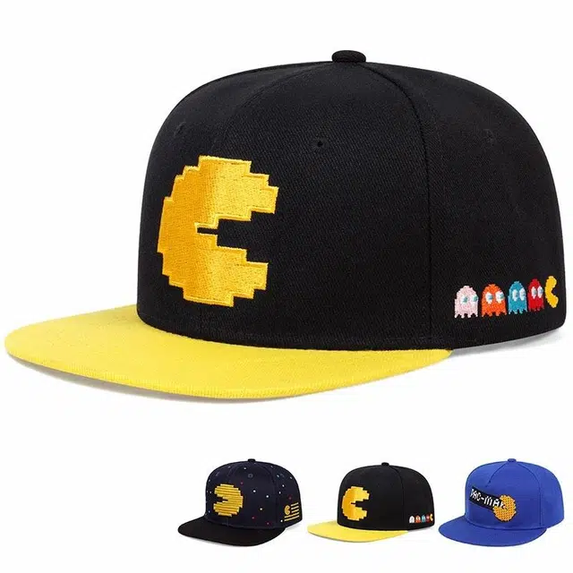 优莲茵 复古平檐街头潮流嘻哈卡通小怪兽硬顶遮阳帽 大头围可调节 涤纶 棒球帽 男女同款情侣款