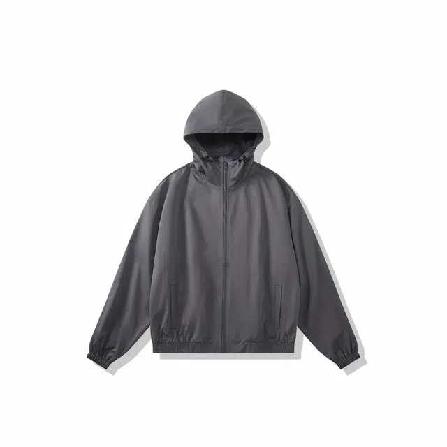 我是大卫 美式连帽户外机能风宽松工装夹克外套 通用 深灰色