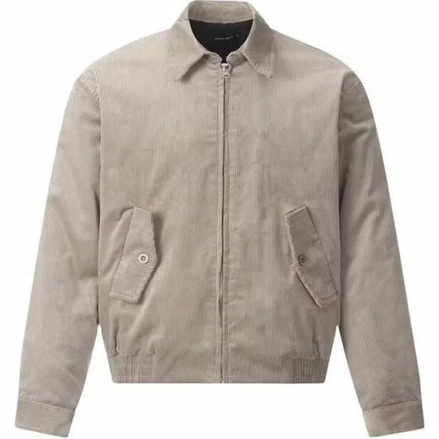 极限涡轮 复古美拉德灯芯绒美式翻领宽松底特律工装夹克外套 男女同款 卡其色