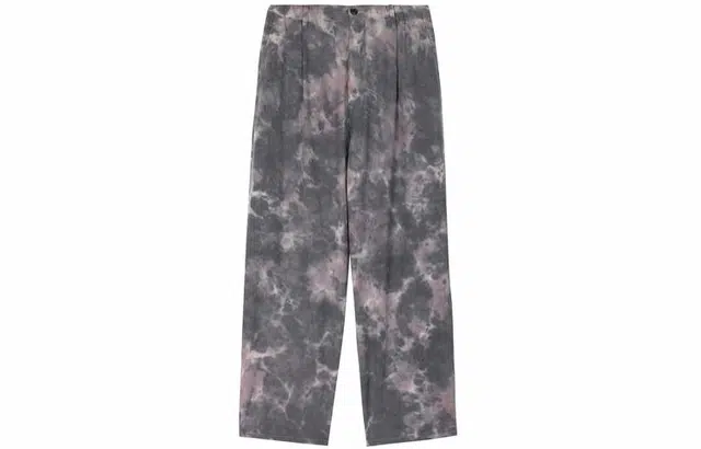 速写 嘻哈街头扎染宽松休闲长裤 男款 黑咖系