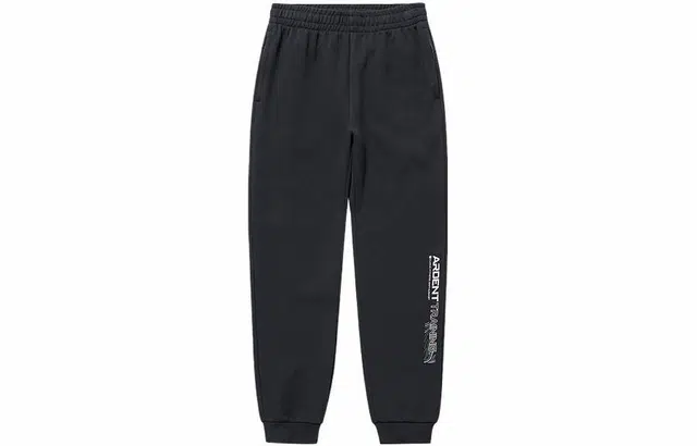 乔丹 休闲字母松紧腰设计针织运动裤 男款 黑色