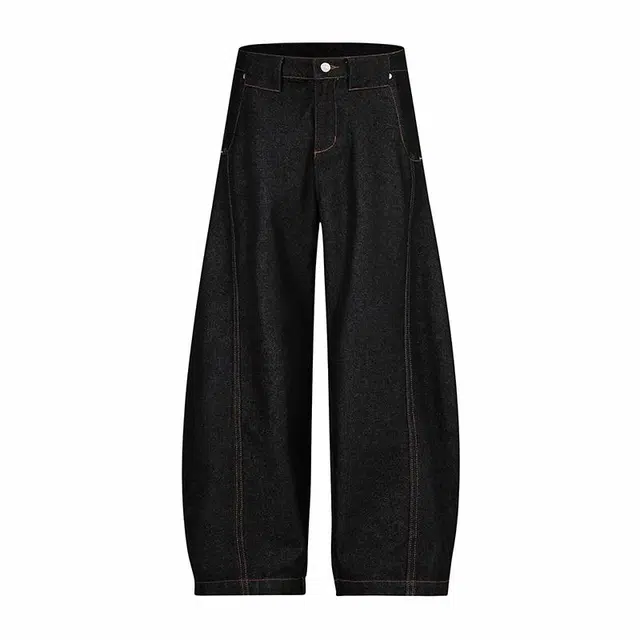 宝米卡 美式复古潮牌时尚百搭简约高街牛仔裤 男女同款