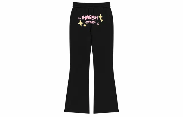 HARSH AND CRUEL Flare Pants Black