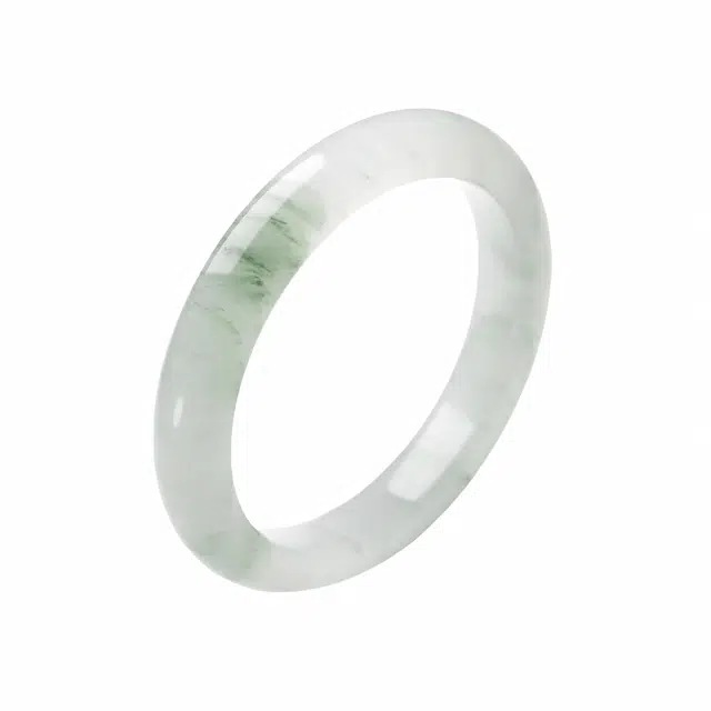 镯钰瑭 清冷感玉镯青山黛贵妃镯 正圈平安  新中式 国潮国风 小众设计 轻奢高级 气质百搭 古风温婉 手饰显白天然 天山翠 手镯 女款