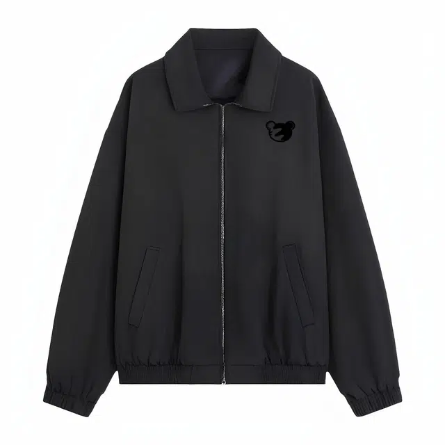 赛琪 美式复古城市字母印花休闲翻领宽松舒适工装机车巴恩风百搭透气底特律潮流夹克外套 男女同款
