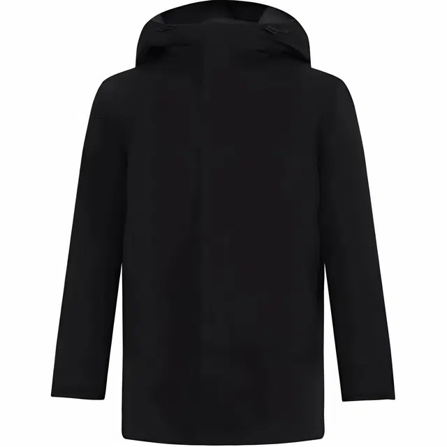 迪柯尼 商务轻暖连帽拉链长袖羽绒服 男款 黑色