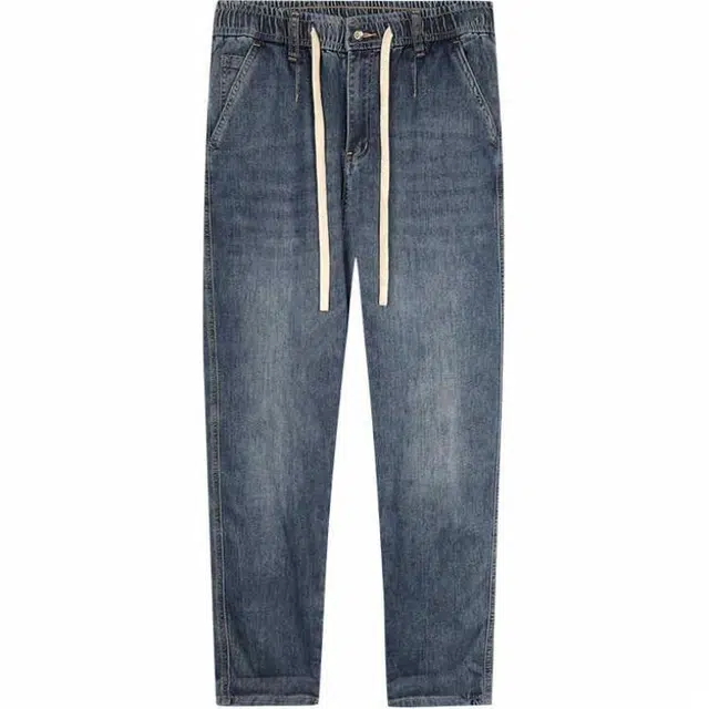 才子 直筒休闲水洗弹力牛仔裤 男款 蓝色