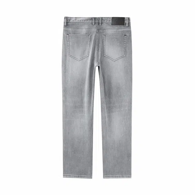 圣赫 重工艺复古水洗舒适四面弹合体牛仔裤 男款 云雾色