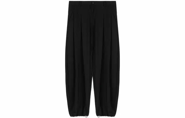 速写 简约宽松束脚休闲长裤 男女同款