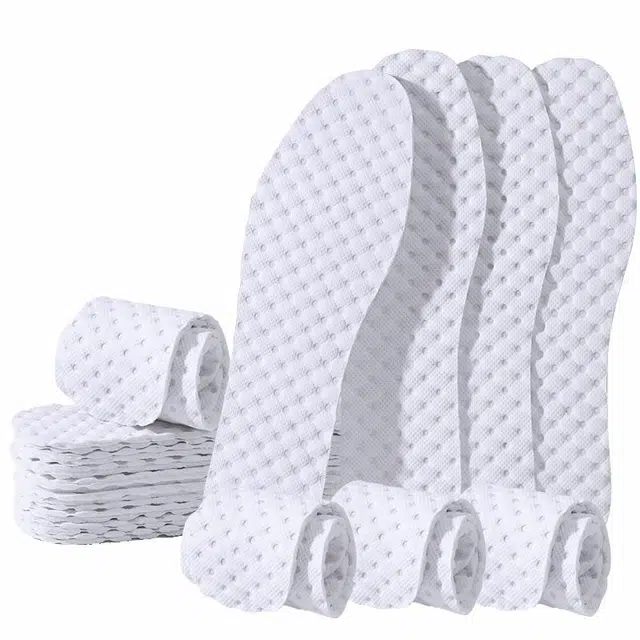 足印部落 一次性吸汗防臭超薄透气防汗光脚神器不粘脚免穿袜子单鞋皮鞋乐福鞋运动鞋 植物香型 鞋垫 男女同款情侣款