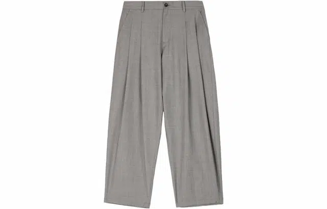 速写 纯色宽松直筒休闲长裤 男女同款