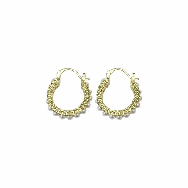 双生恋 珍珠耳扣小众设计感百搭时尚精致日常通勤耳饰轻奢高级感 铜 耳环 女款