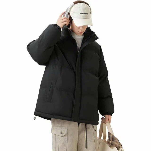 【dme】 立领纯色保暖宽松舒适棉服 男女同款