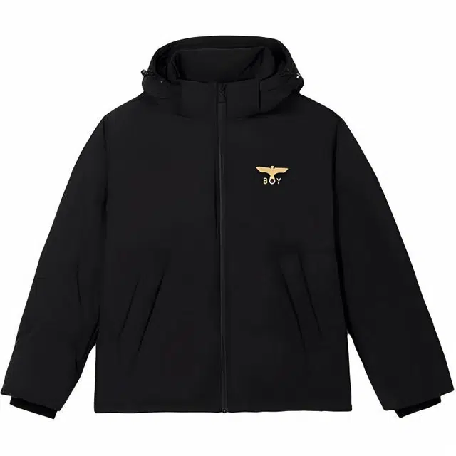 Boy London Short Hooded Down Jacket Black