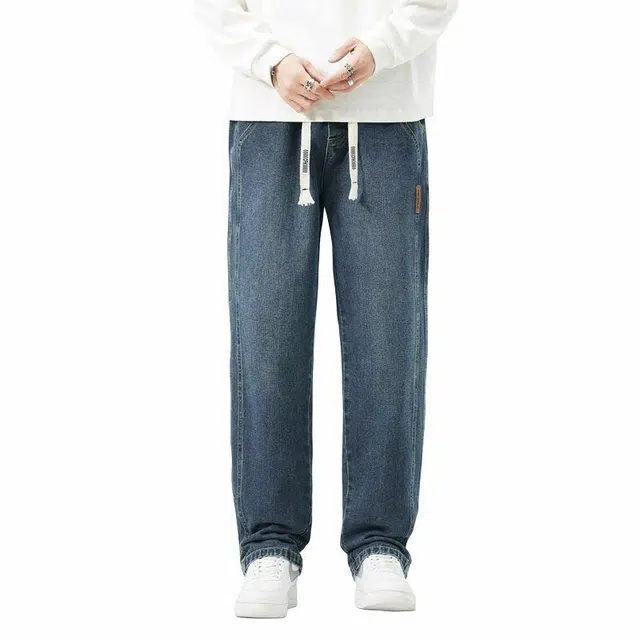 【dme】 美式高街做旧复古宽松垂感直筒水洗牛仔裤 男女同款