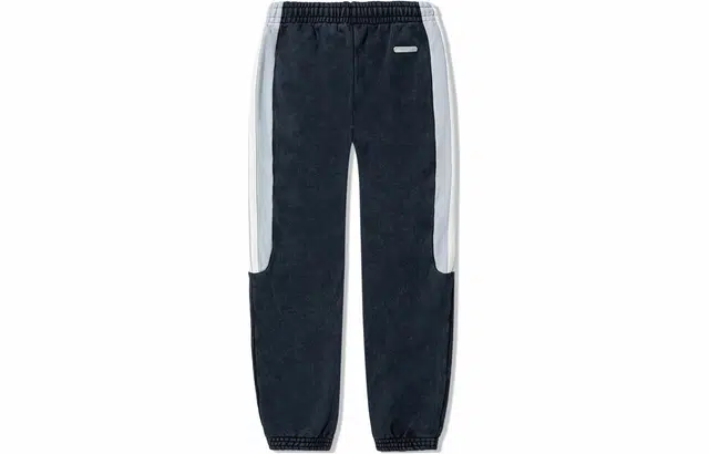 中国李宁 重燃系列  抽绳束口撞色休闲针织运动裤 男女同款 黑色