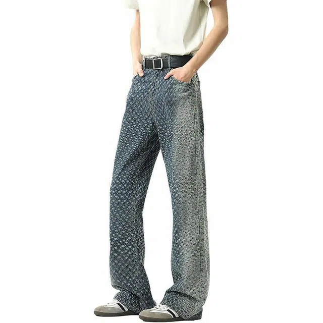 沃马 美式高街日常牛仔裤 男女同款 蓝色