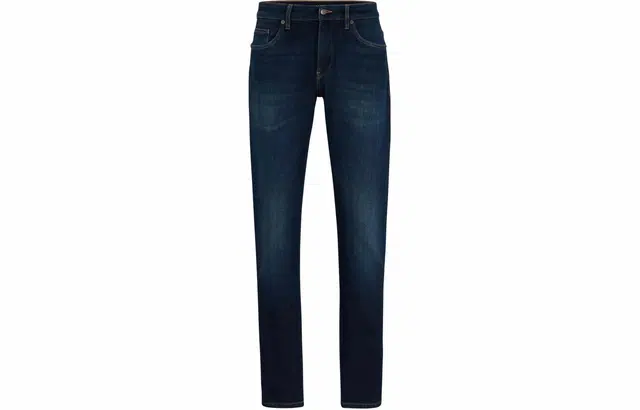 HUGO BOSS Slim-Fit Jeans In Blue Italian Cashmere-Touch Denim