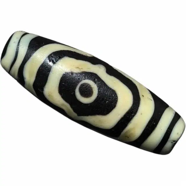 灵运宝 转运招财天珠三眼图腾少线粗扎实磨损老矿风化油润包浆老料器磨损到位 琉璃 项链 男女同款情侣款