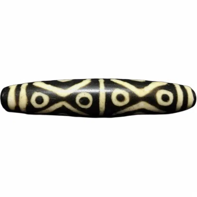 灵运宝 #转运招财天珠十二眼黑白分明磨损好老矿风化油润包浆老料器磨损到位 小米珠 吊坠 男女同款情侣款