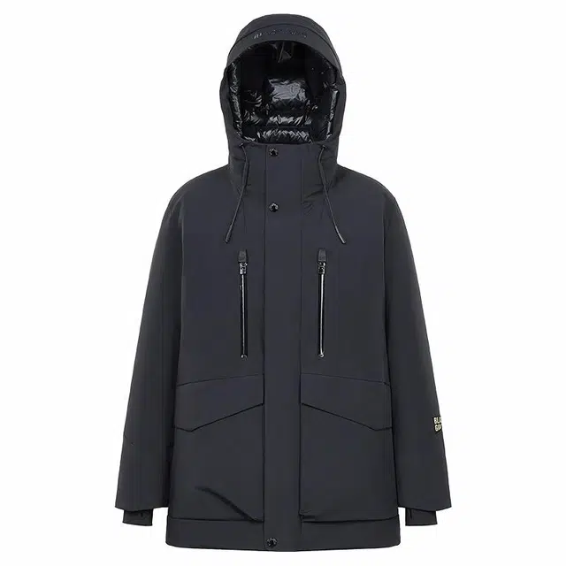 高梵 短款纯色保暖加厚羽绒服 男女同款 黑色