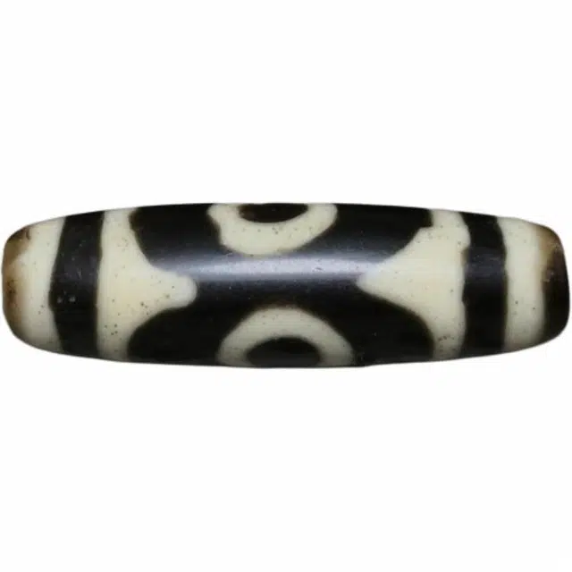 灵运宝 #转运招财天珠莲花三眼黑白分明老矿风化油润包浆老料器磨损到位 小米珠 吊坠 男女同款情侣款