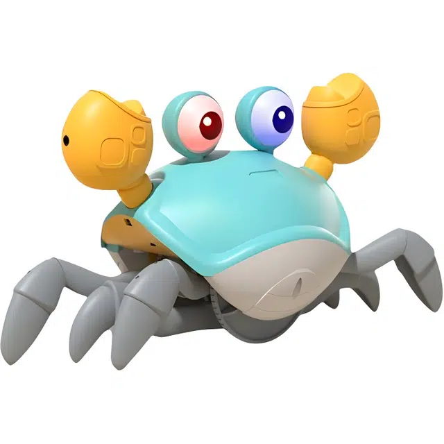 蒙柯 电动感应螃蟹会爬会动感应逃跑 早教益智玩具