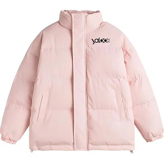 雅鹿优选 字母印花立领细腻舒适棉服 男女同款