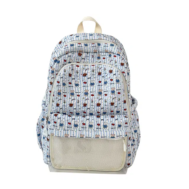 恒源祥 学院风印花小清新少女百搭 尼龙 双肩包 女款 多色