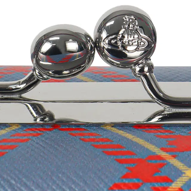 Vivienne Westwood Orb Leather Shoulder Bag Blue