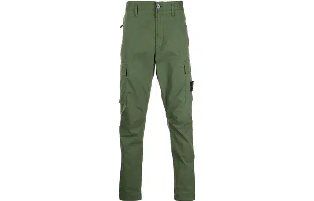 Stone Island FW22 Logo Patch Pants Green