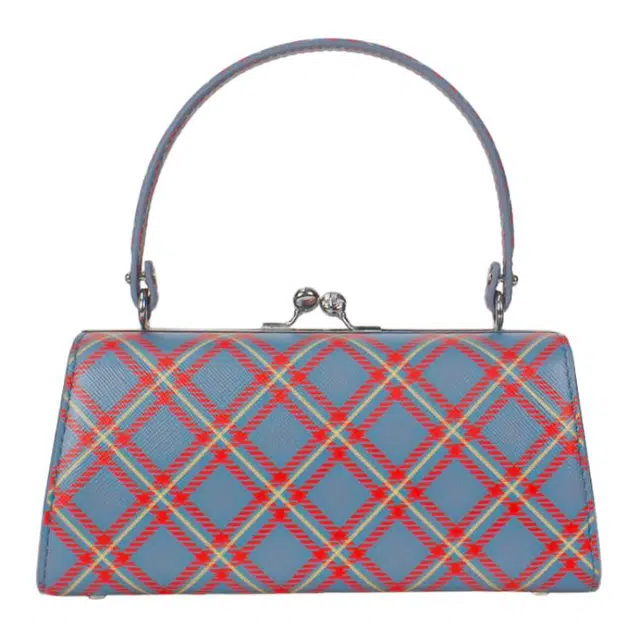 Vivienne Westwood Orb Leather Shoulder Bag Blue