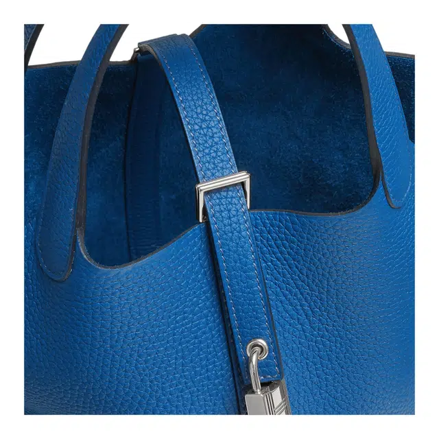 HERMES Picotin Lock 18 Clemence T7 Bleu Hydra