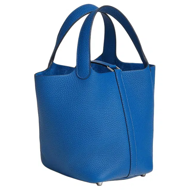 HERMES Picotin Lock 18 Clemence T7 Bleu Hydra