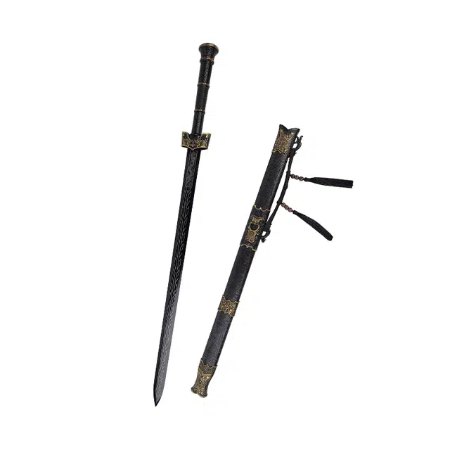 天子剑 九霄玄冥剑 高锰钢龙泉刀剑金属手柄鞘材装具收藏未开刃 成品模型