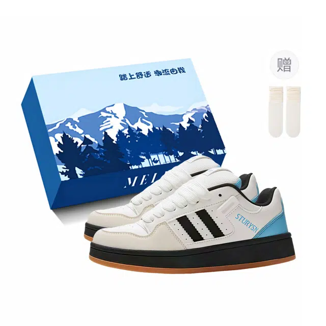 小鹿米利 港风小众 街头潮流 学生通勤上课 青春活力面包鞋 百搭舒适 低帮 板鞋 女