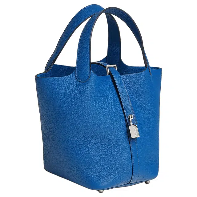 HERMES Picotin Lock 18 Clemence T7 Bleu Hydra