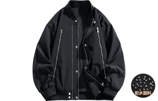 寻星记  高街工装风个性拉链设计感立领飞行员夹克外套可选加绒防泼水防寒大码棒球服 男女同款