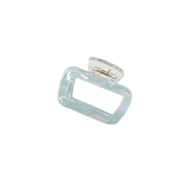 水中玉 幻彩人鱼姬高级感后脑勺半扎发中号方块鲨鱼夹 亚克力 发夹 女款