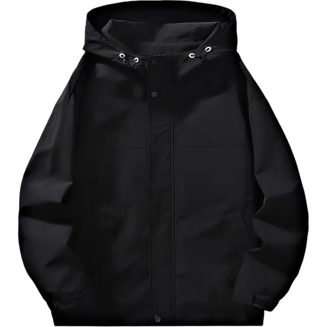 秋季美式简约百搭连帽长袖  徒步户外远足都市生活/旅游/通勤 防水防风透气冲锋衣 男女同款