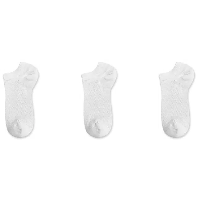 睦隆世家 棉质纯色简约休闲百搭网眼透气吸湿排汗短袜 女款 组合装