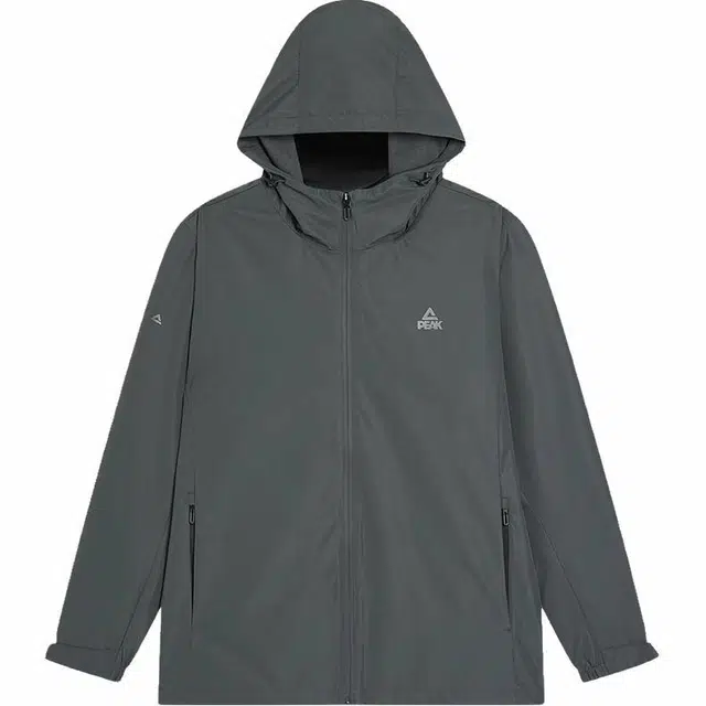 匹克 综训系列 型练系列 纯色拉链连帽舒适透气百搭加绒风衣 男款 铁灰